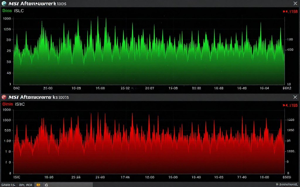 performance monitoring showing frame time graphs before and after ISLC implementation