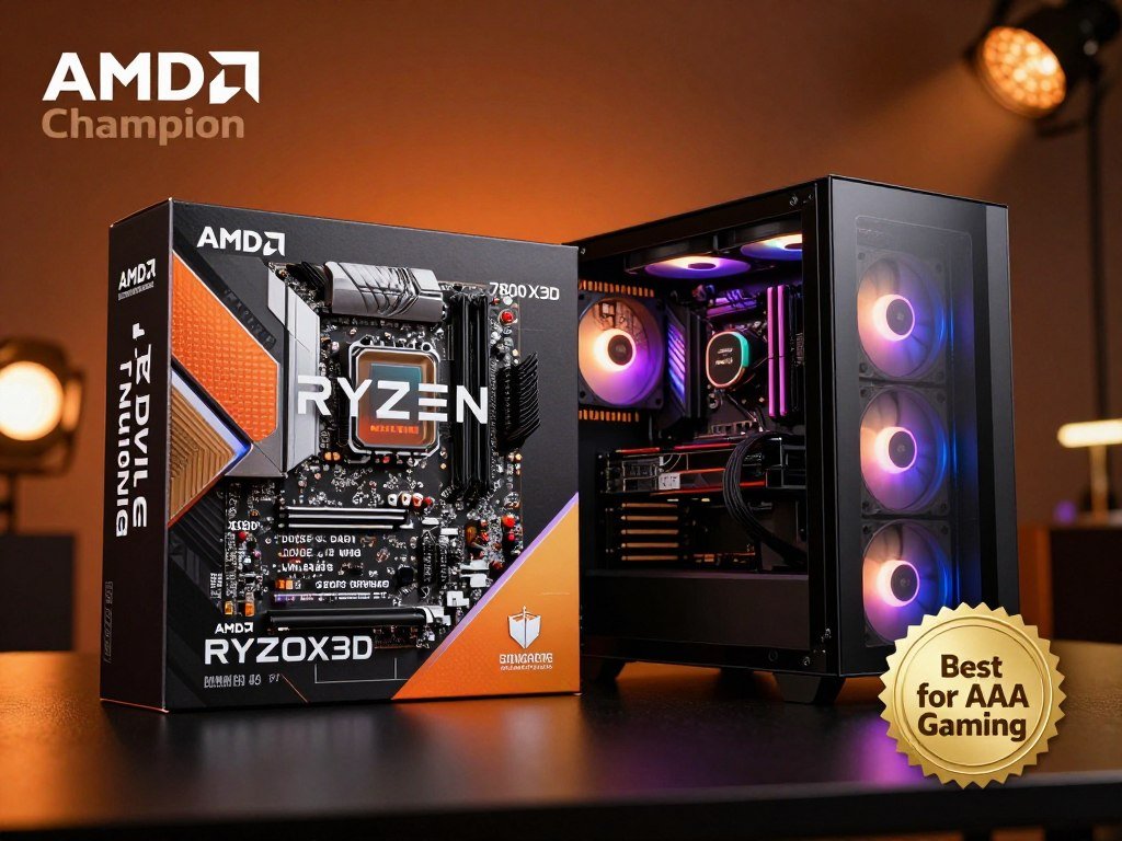 premium gaming PC build featuring AMD Ryzen 7 7800X3D with 3D V-Cache technology