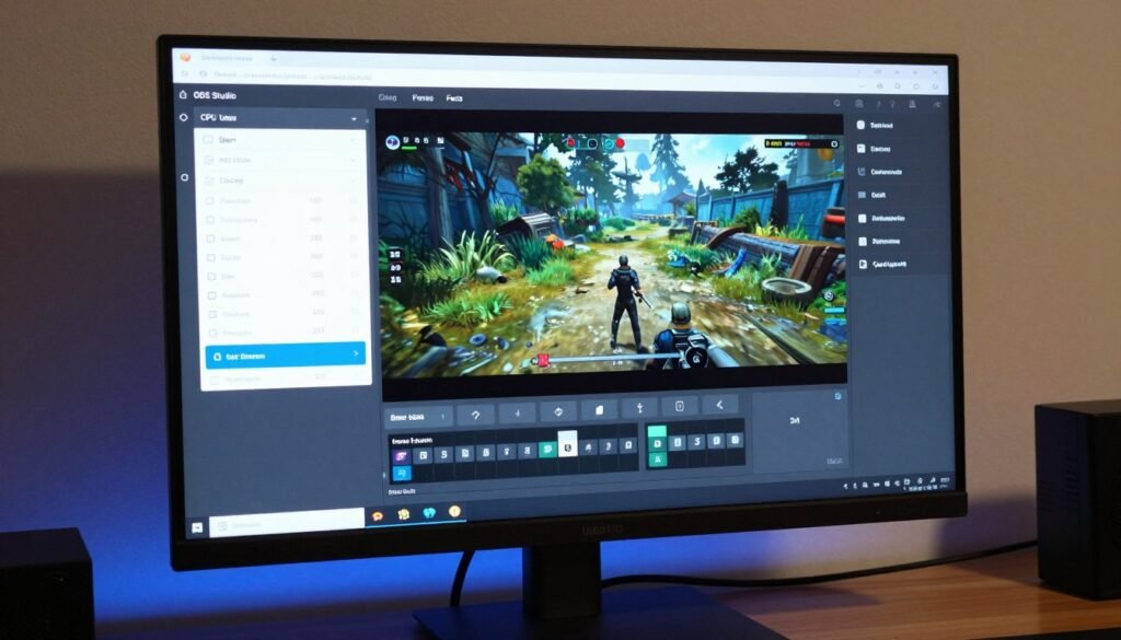 streaming performance monitoring with OBS stats overlay